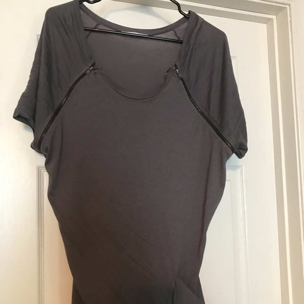 Dark gray top